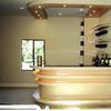 Custom designed and built contemporary radius bar in natural Maple