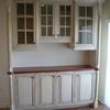 Hutch in painted oak cabinetry with solid Cherry counter